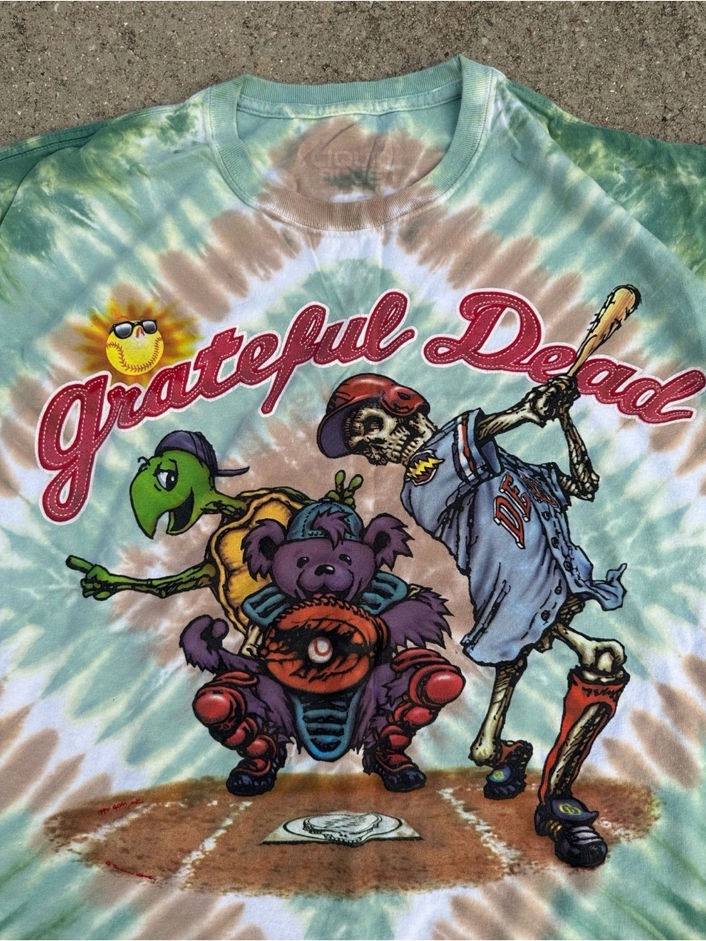 VINTAGE 1994 Jerry Alive Liquid Blue Grateful Dead GDM Baseball Steal Your Base - Picture 2 of 8